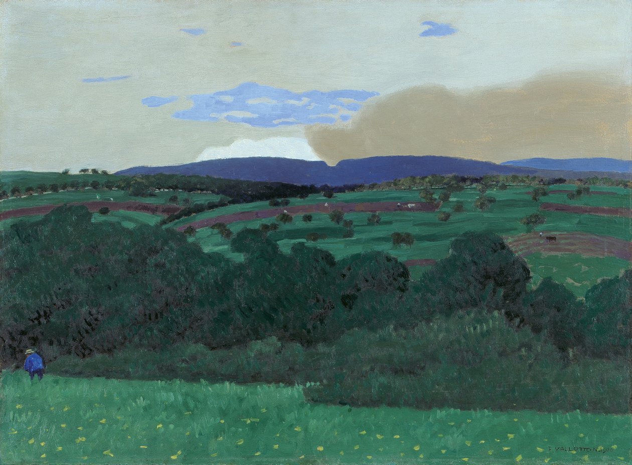 Lausannes omgivelser, 1900. af Felix Edouard Vallotton