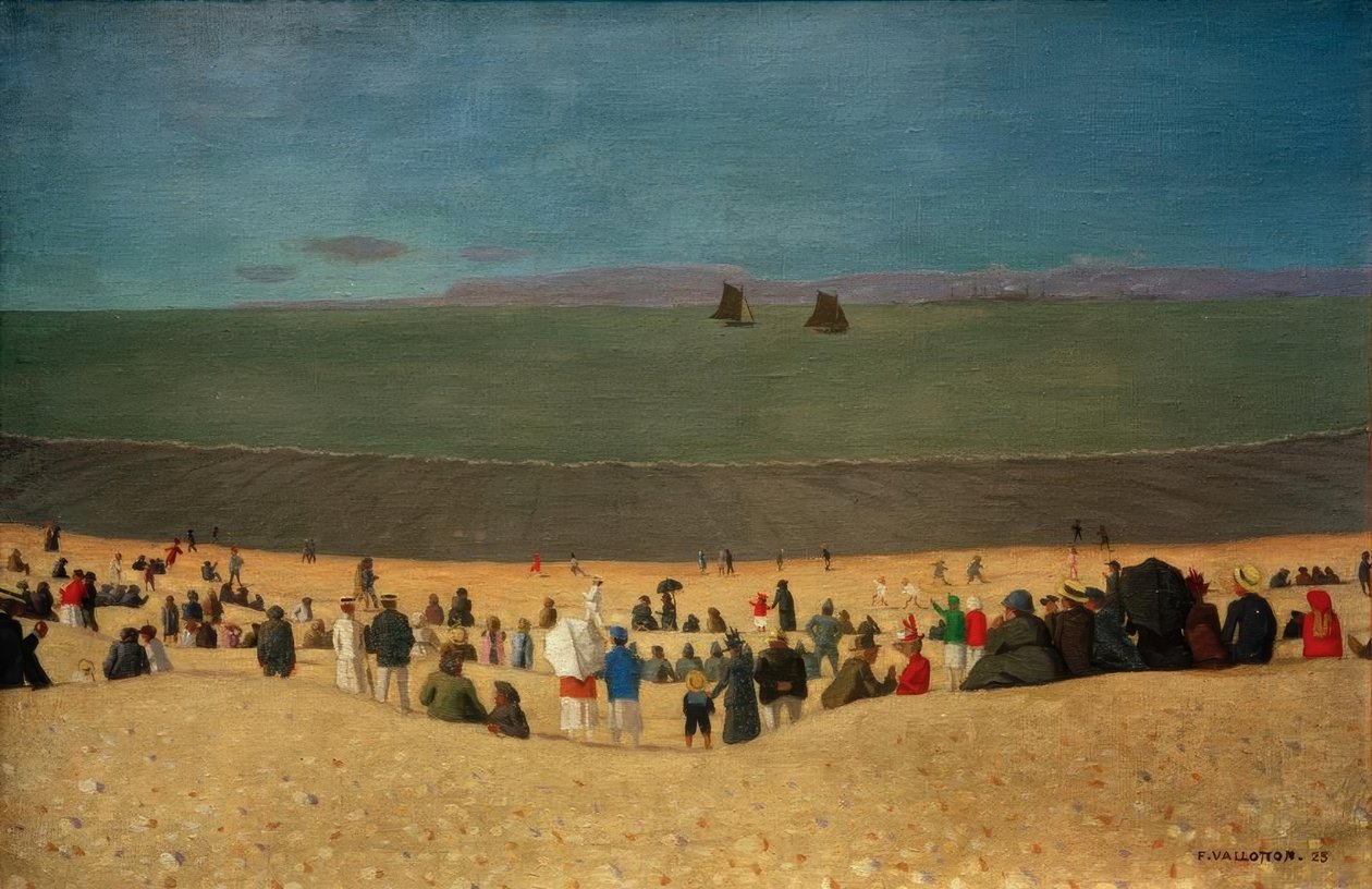 Stranden ved Honfleur af Felix Edouard Vallotton