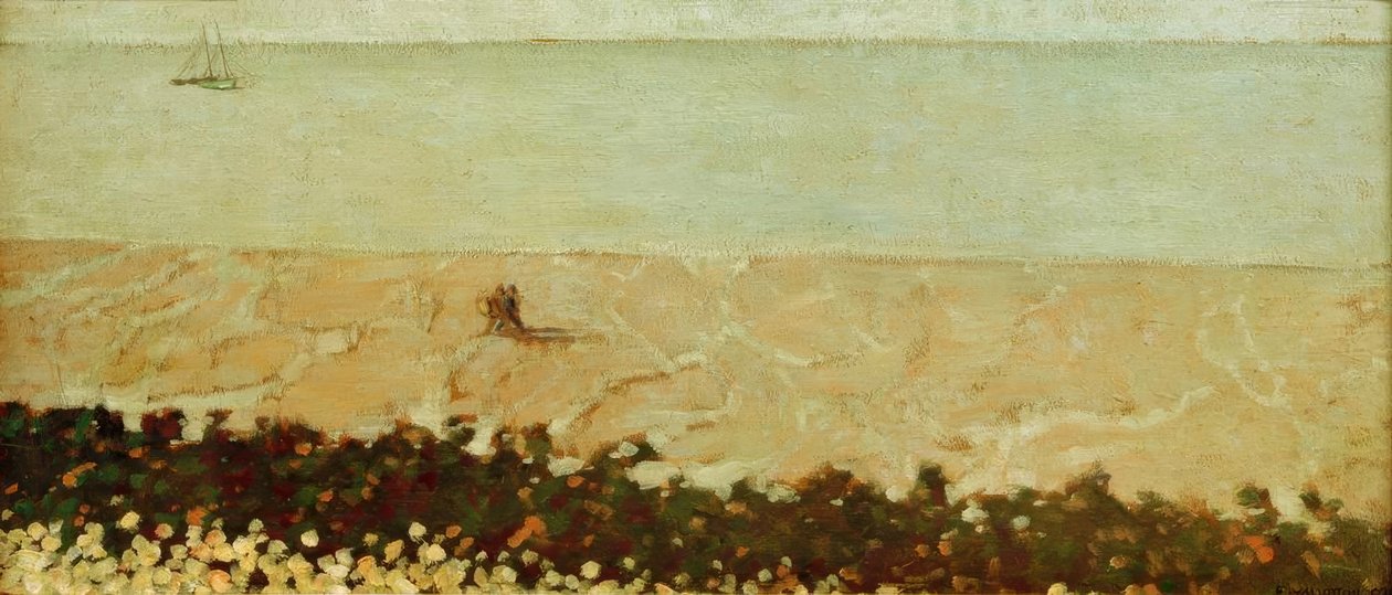 Villerville strand af Felix Edouard Vallotton