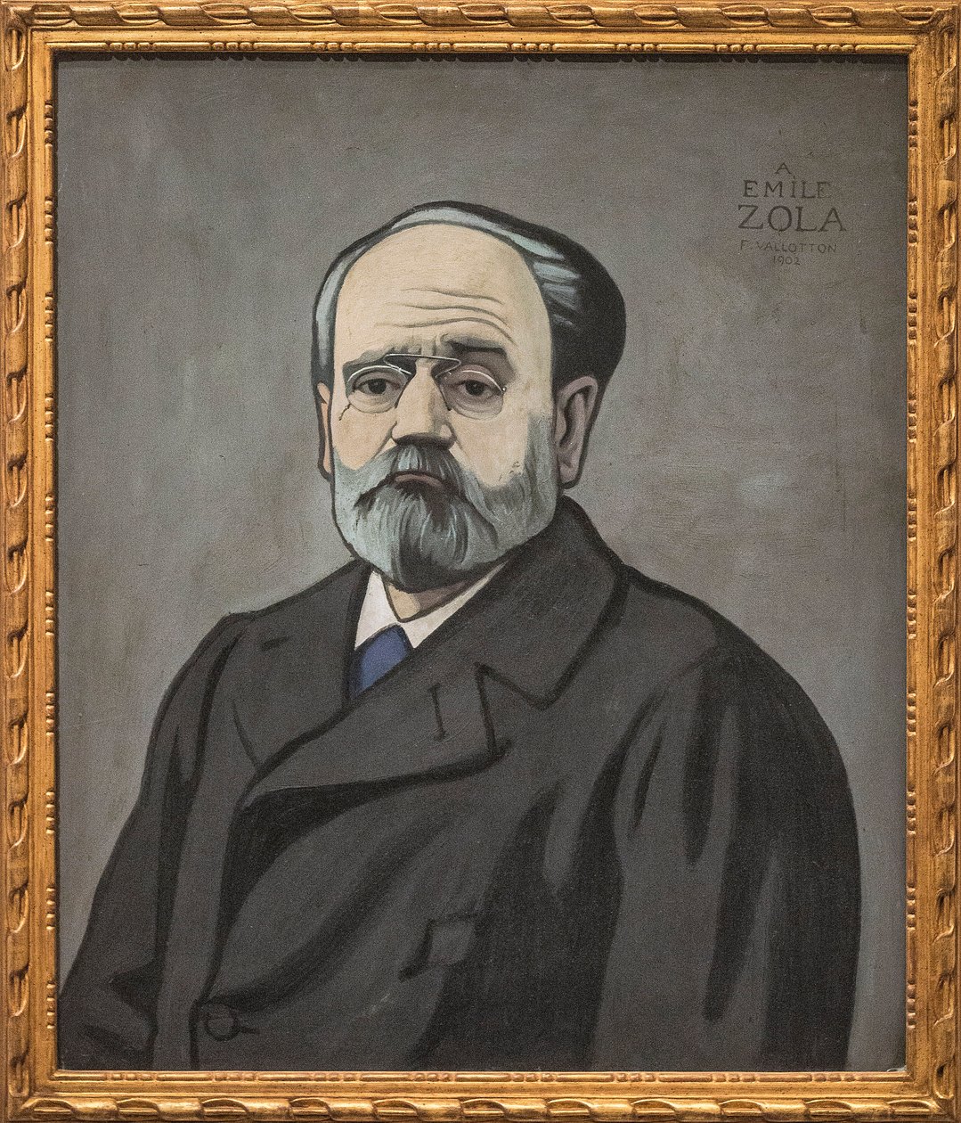 Portræt af Emile Zola af Felix Edouard Vallotton