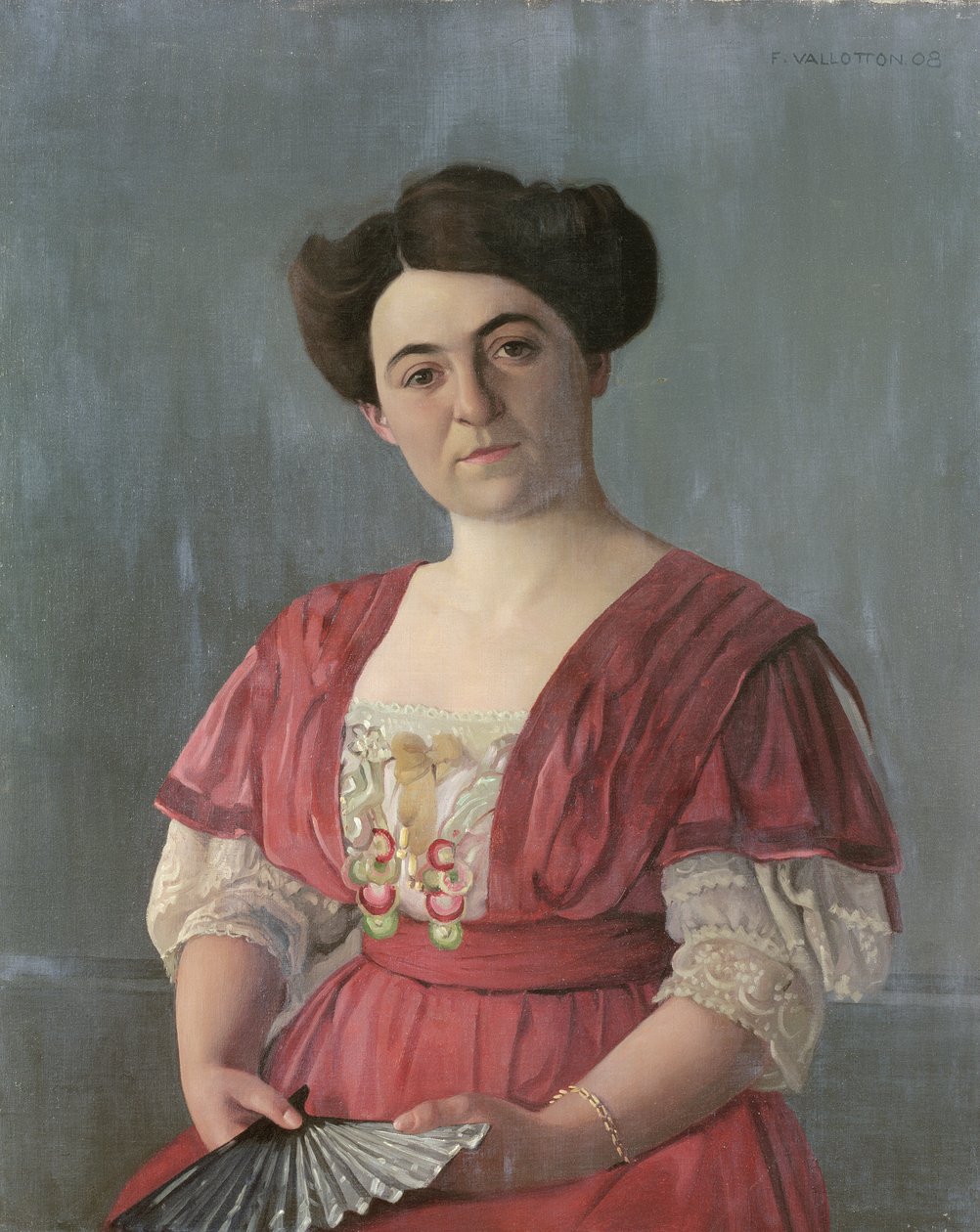 Portræt af fru Haasen, 1908 af Felix Edouard Vallotton