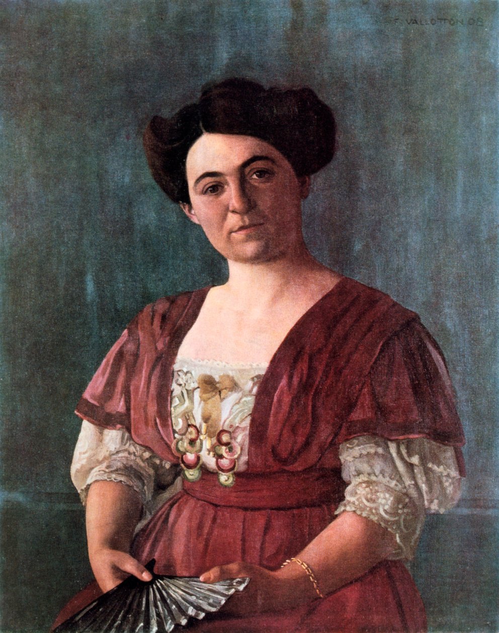 Portræt af fru Haasen, 1908. af Felix Edouard Vallotton