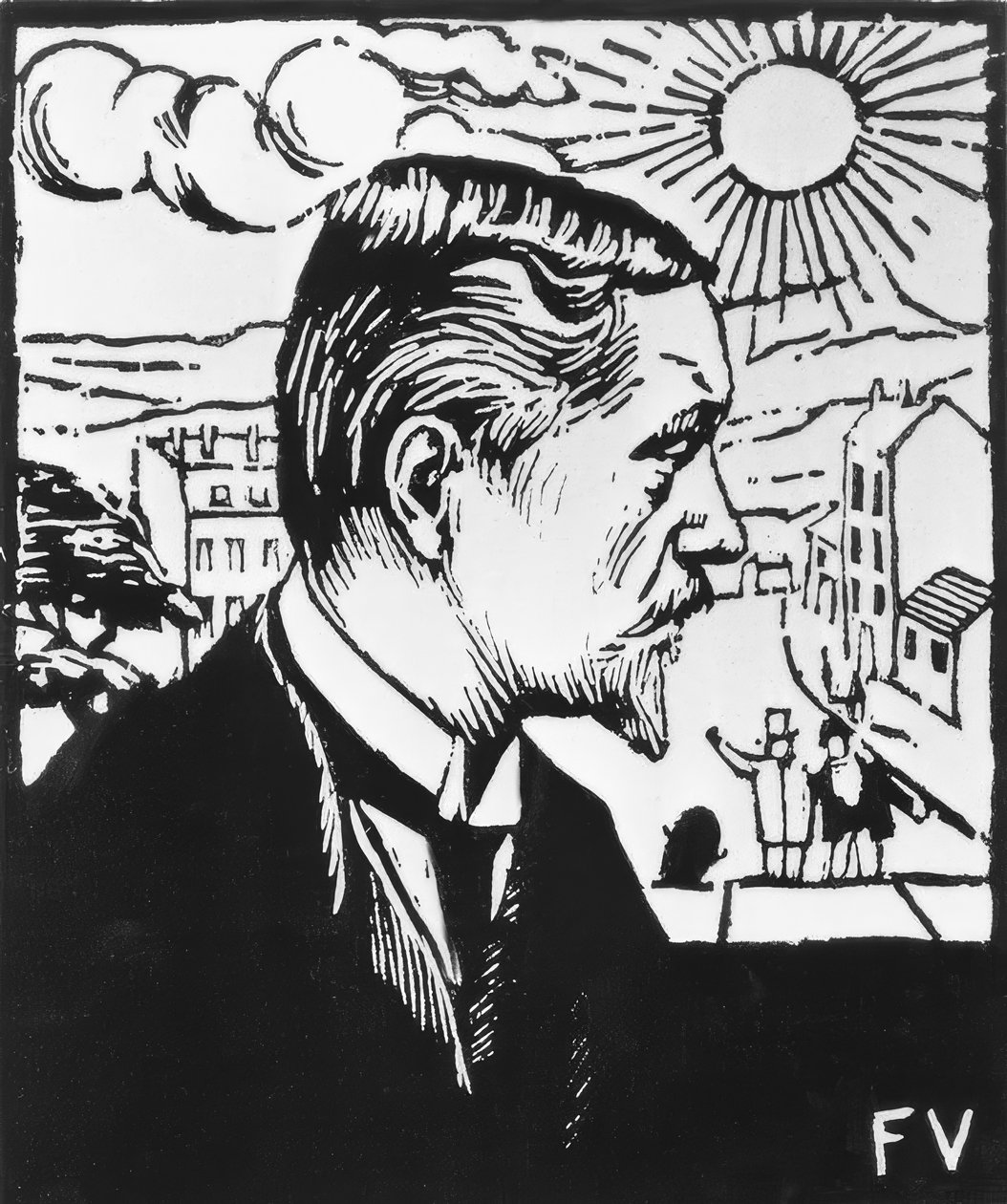 Selvportræt af Felix Edouard Vallotton