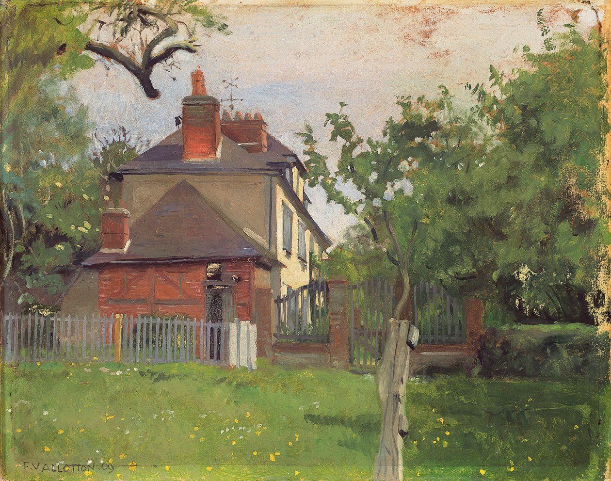 Villa Beaulieu, Honfleur, 1909 af Felix Edouard Vallotton
