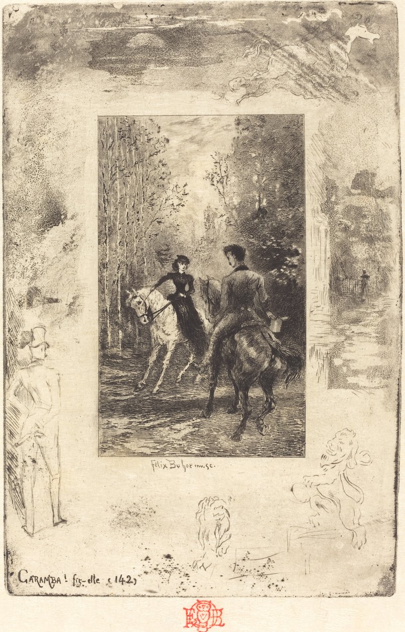 Caramba! Fit-elle Caramba! Hun udbrød, 18791880. af Felix Hilaire Buhot