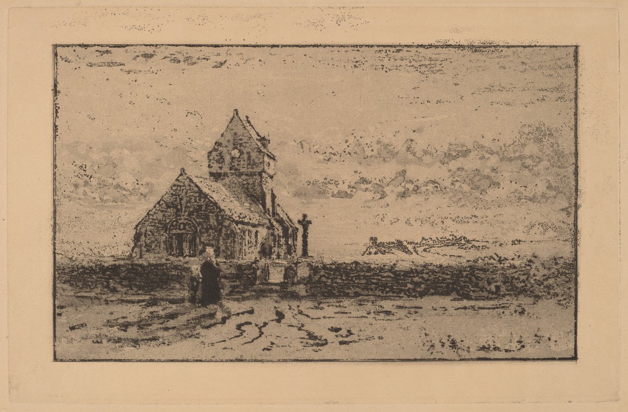 Jobourg kirke, 1887. af Felix Hilaire Buhot