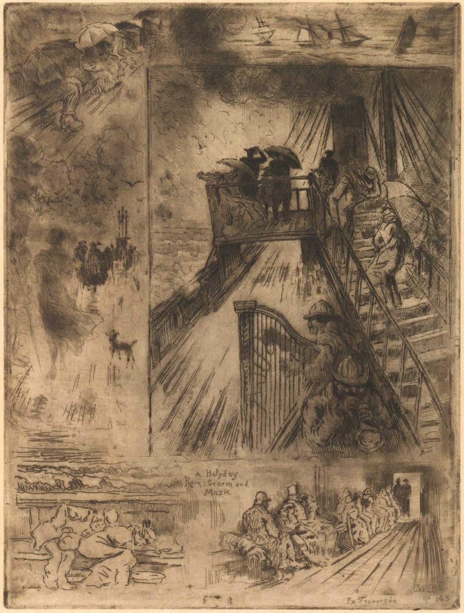 Passagen Passagen, 1879-1885. af Felix Hilaire Buhot