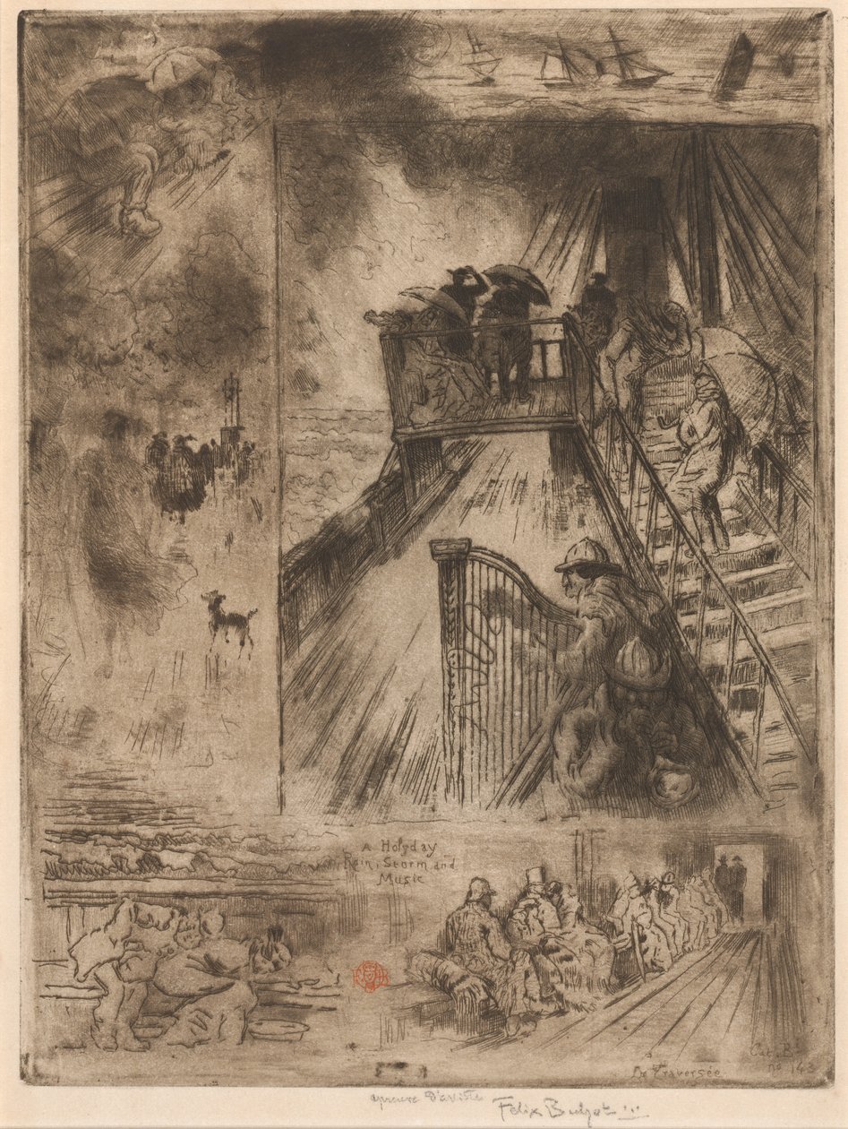 Passagen Passagen, 1879-1885. af Felix Hilaire Buhot