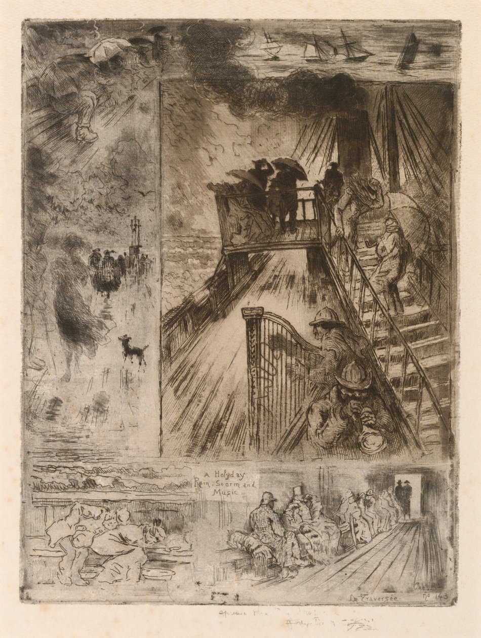 La Traversee Passagen, 1879-1885. af Felix Hilaire Buhot