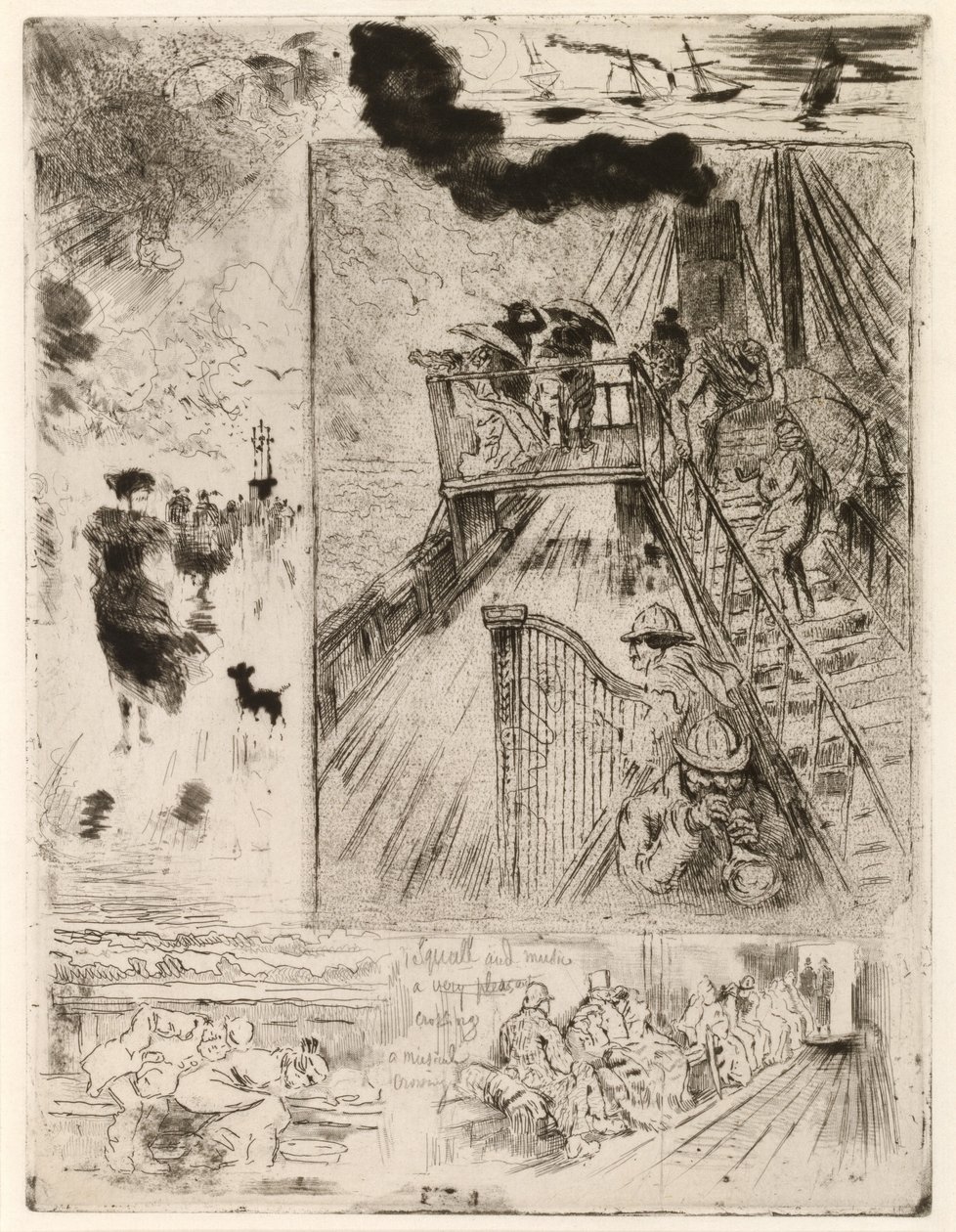 La Traversee Passagen, 1879-1885. af Felix Hilaire Buhot