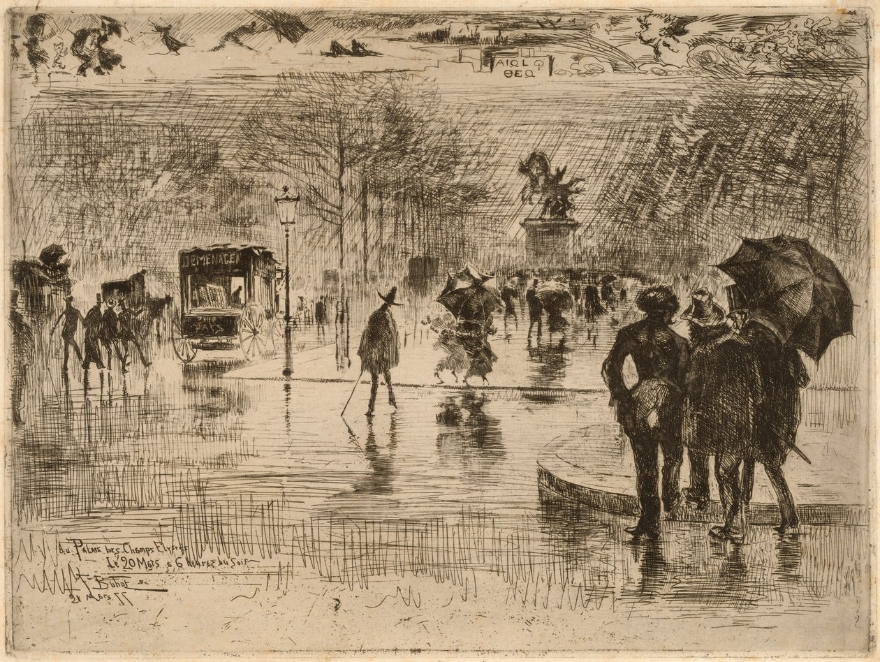 Kunstnernes tilbagevenden af Felix Hilaire Buhot