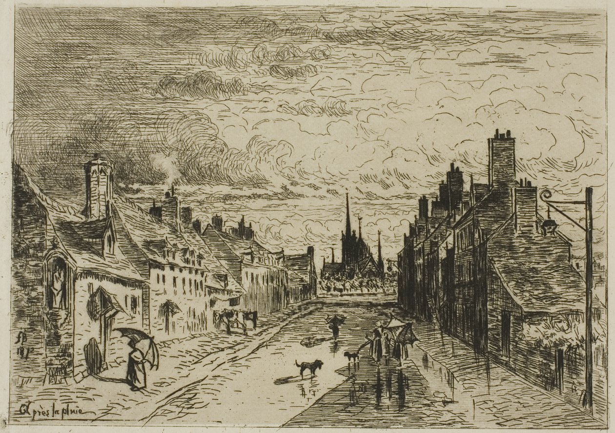 Min lille by af Felix Hilaire Buhot