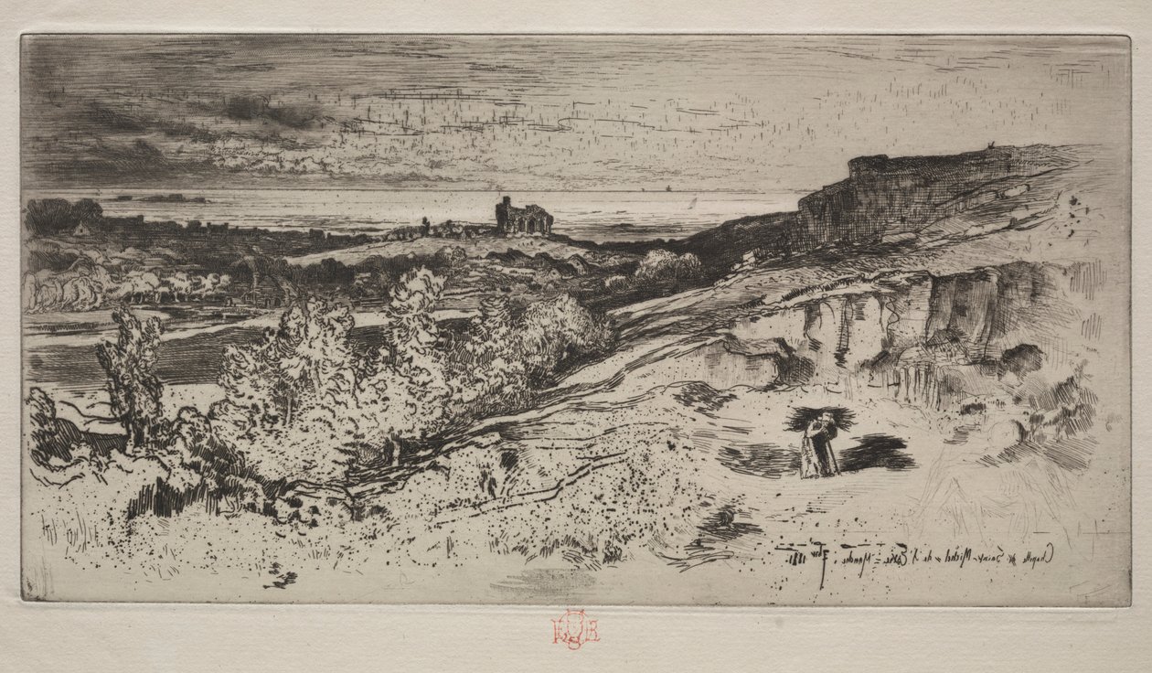Kapellet Saint-Michel i LEstre, 1881. af Felix Hilaire Buhot