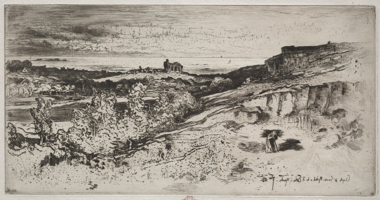 Kapellet Saint-Michel ved lEstre, 1881. af Felix Hilaire Buhot