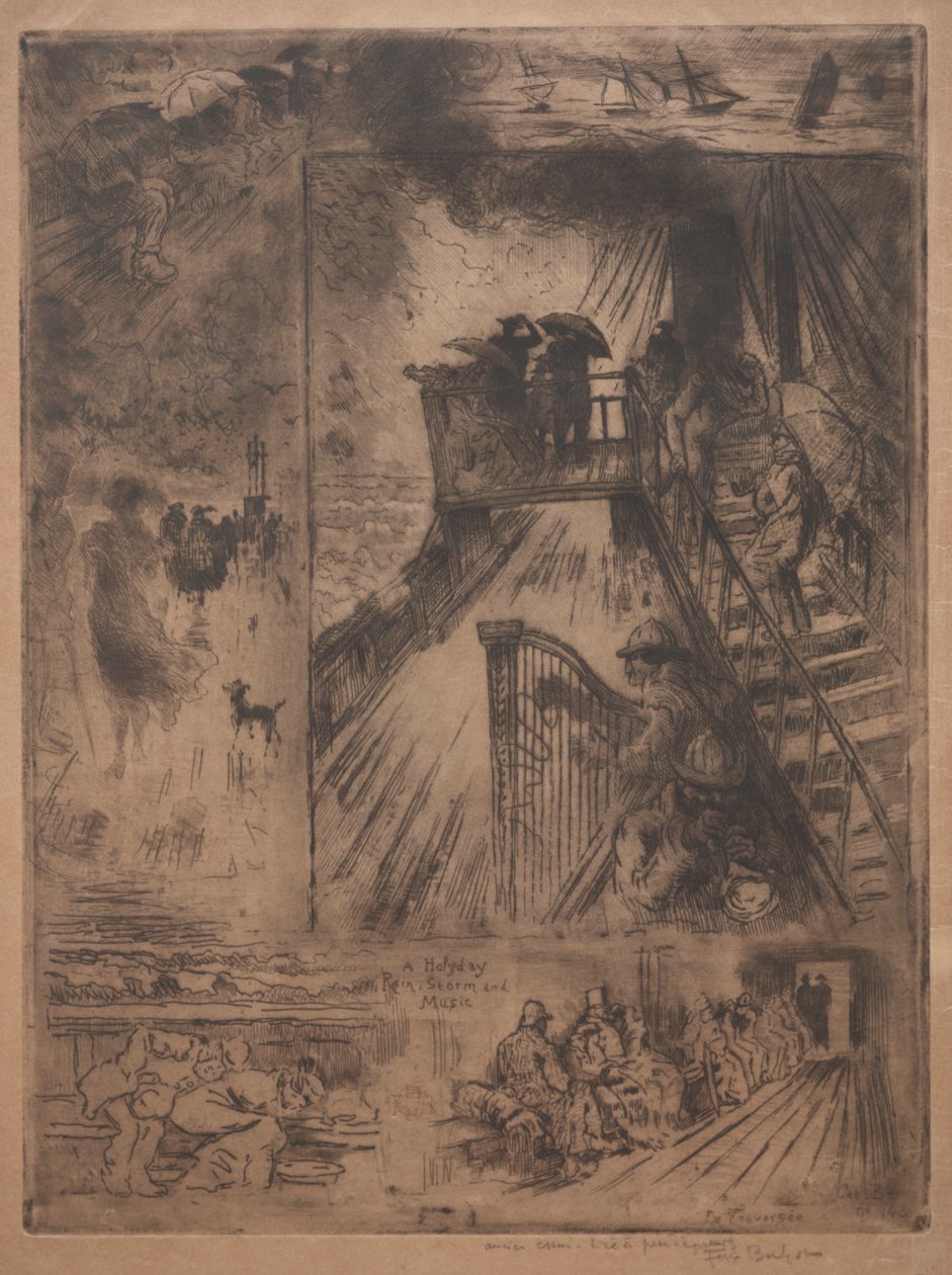 Overfarten, ca. 1880. af Felix Hilaire Buhot