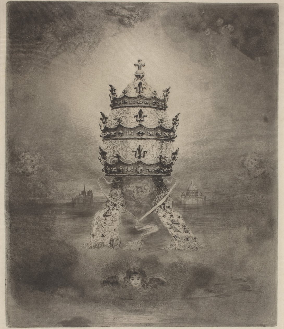 Tiaraen, 1888. af Felix Hilaire Buhot