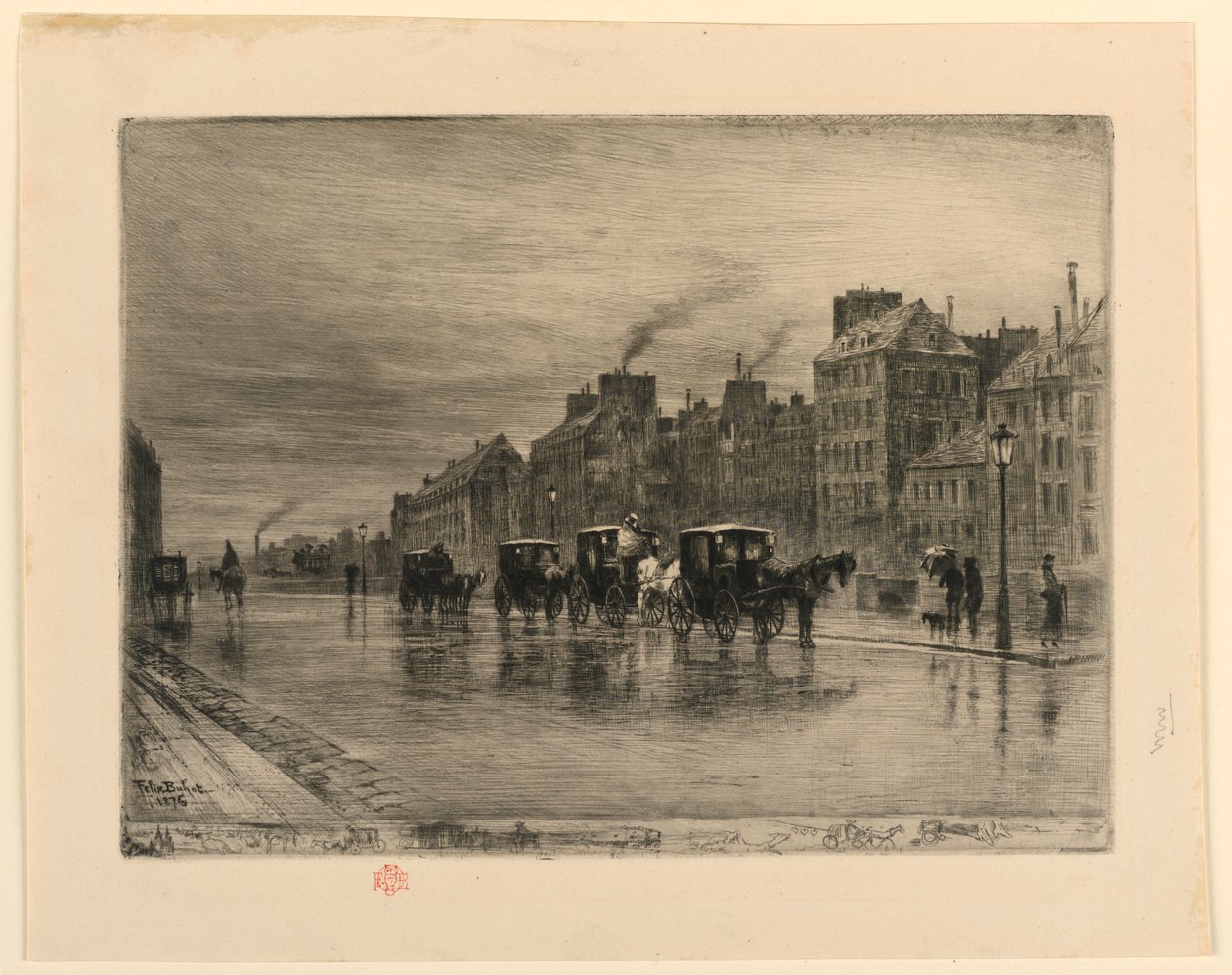 Førerhusets stativ af Felix Hilaire Buhot