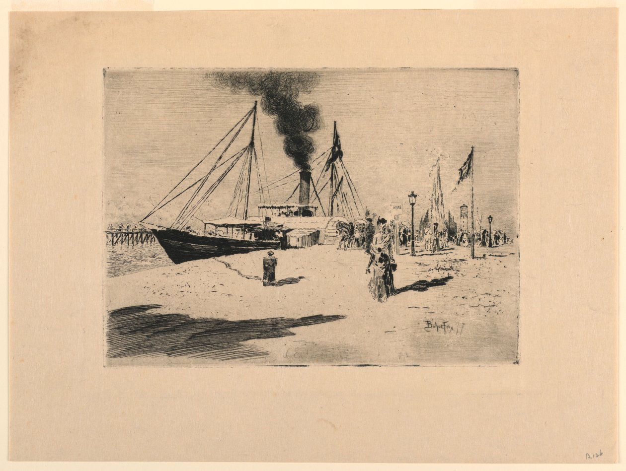 Kastet mod Trouville af Felix Hilaire Buhot
