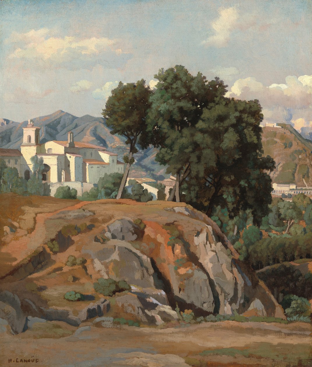 Udsigt over La Cava, ca. 1840. af Felix Hippolyte Lanoue