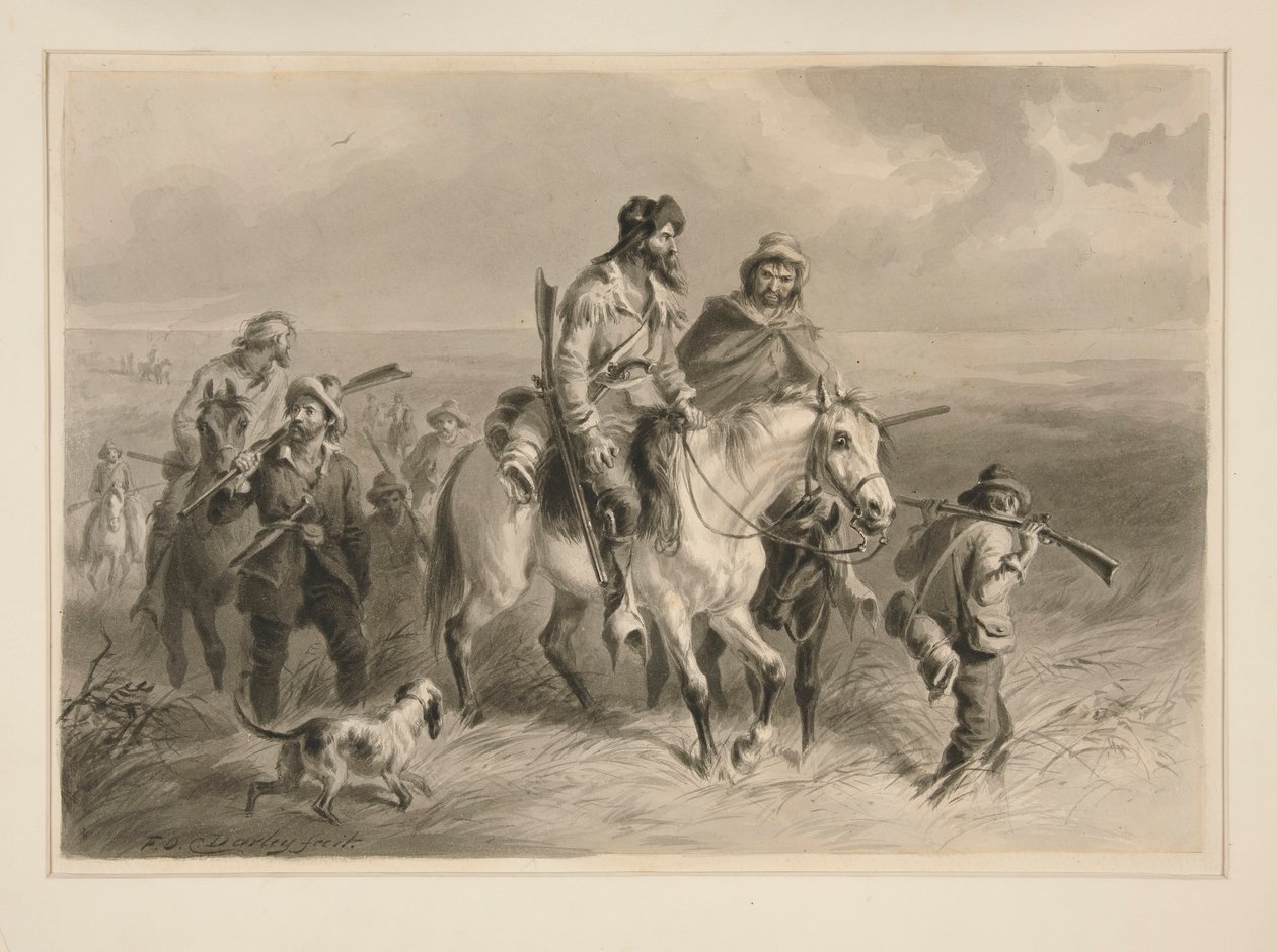 Grænse Ruffians invaderer Kansas af Felix O. C. Darley