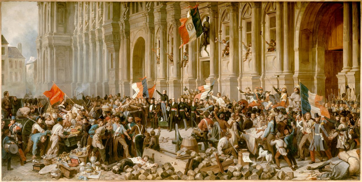 Revolution i 1848: Alphonse de Lamartine af Felix Philippoteaux