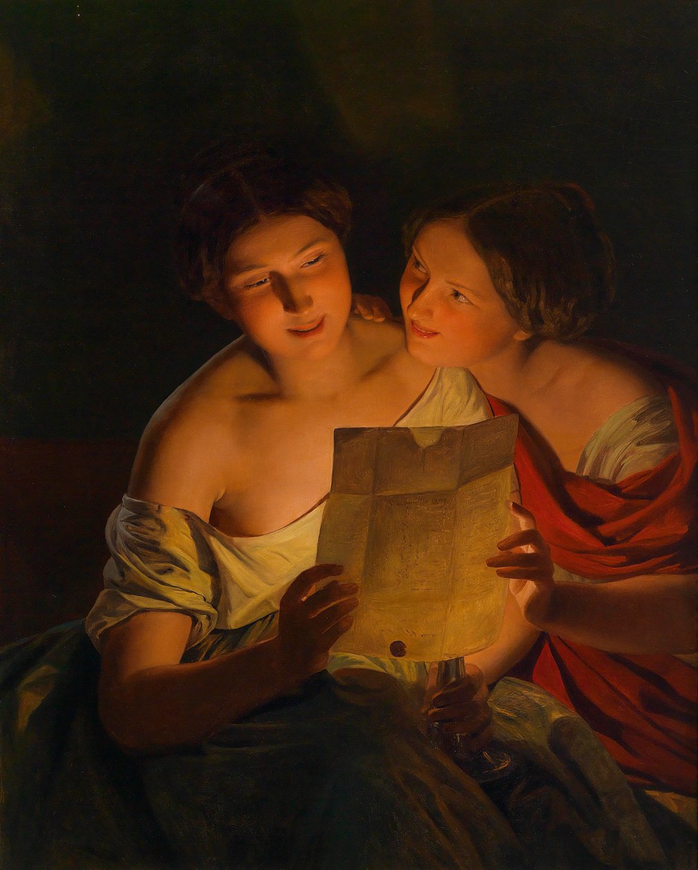 Kærlighedsbrevet af Ferdinand Georg Waldmüller  