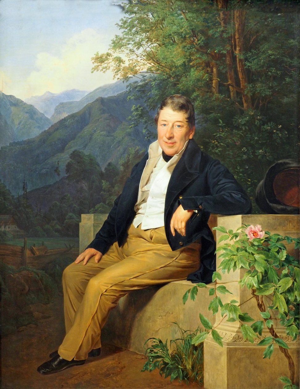 Portræt af baron Moser af Ferdinand Georg Waldmuller