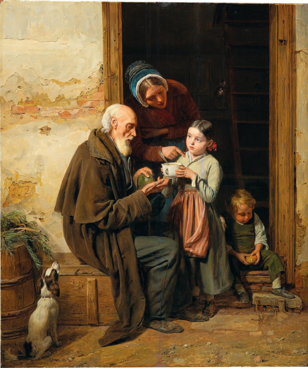 Den milde gave af Ferdinand Georg Waldmuller