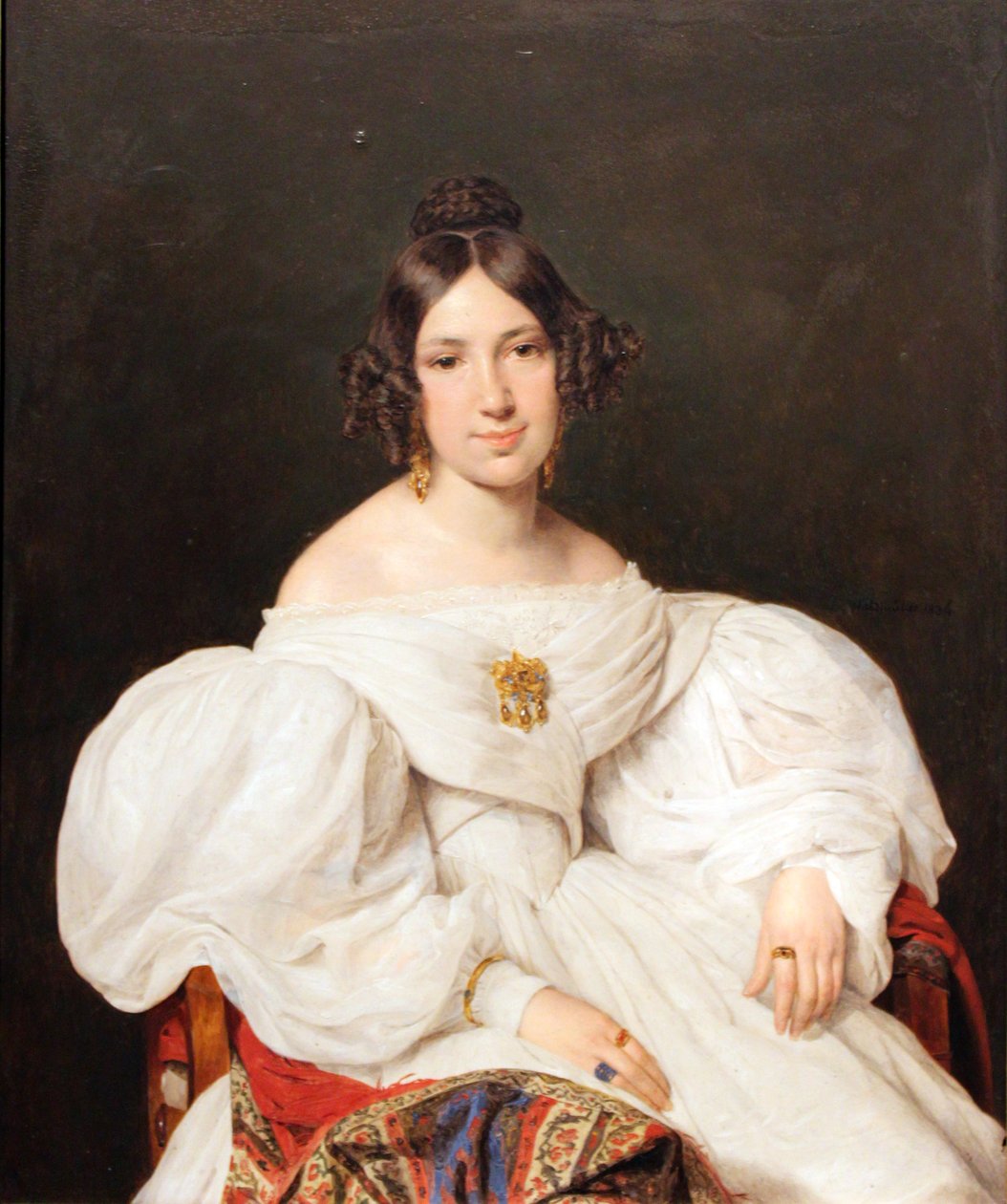 Portræt af Louise Mayer (født Feldmüller) af Ferdinand Georg Waldmuller