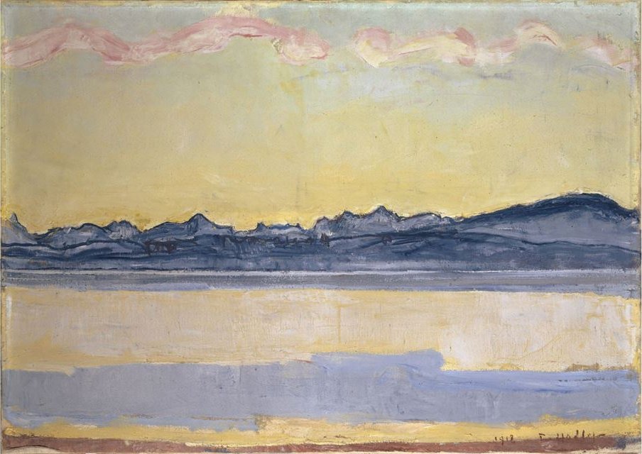 Mont-Blanc med Pink Cloudn af Ferdinand Hodler