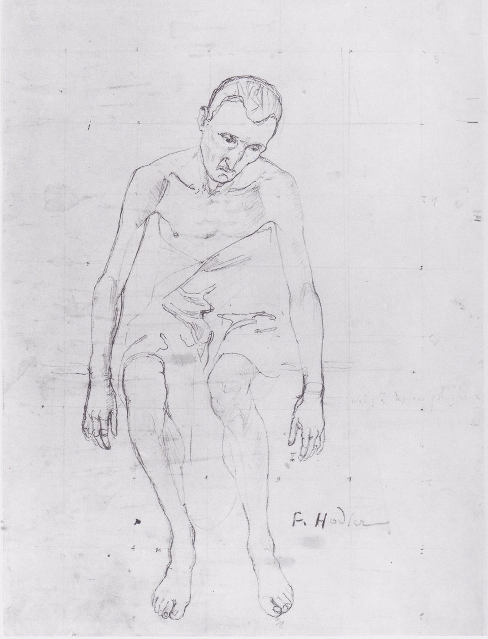 Undersøgelse af kvindelivets centrale figur. af Ferdinand Hodler