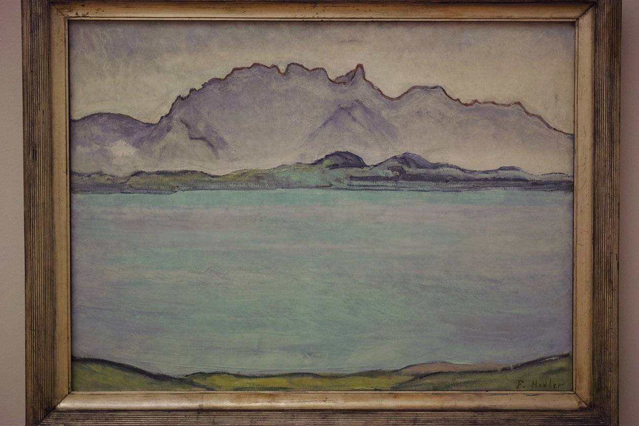 Thun -søen med Stockhorn -kæder af Ferdinand Hodler