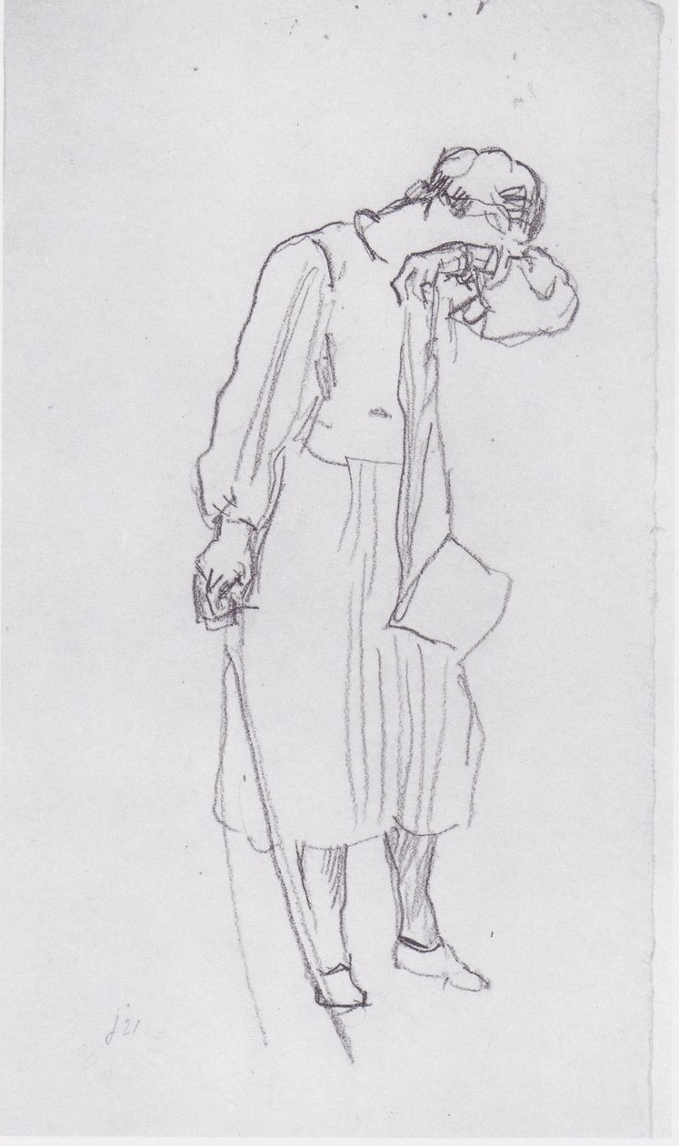 Farvel kvindelig figur 1 af Ferdinand Hodler