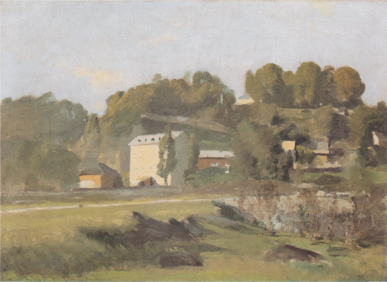 Sousterre -møllen nær Genève af Ferdinand Hodler
