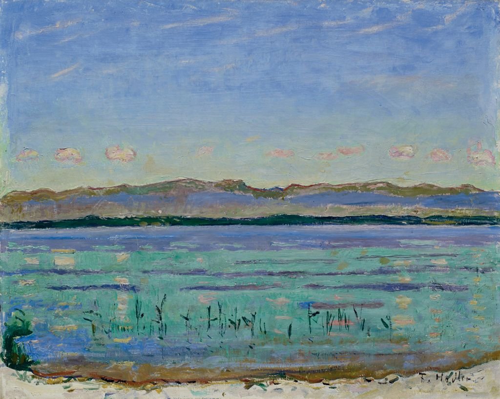 Genfersøen med Jura af Ferdinand Hodler