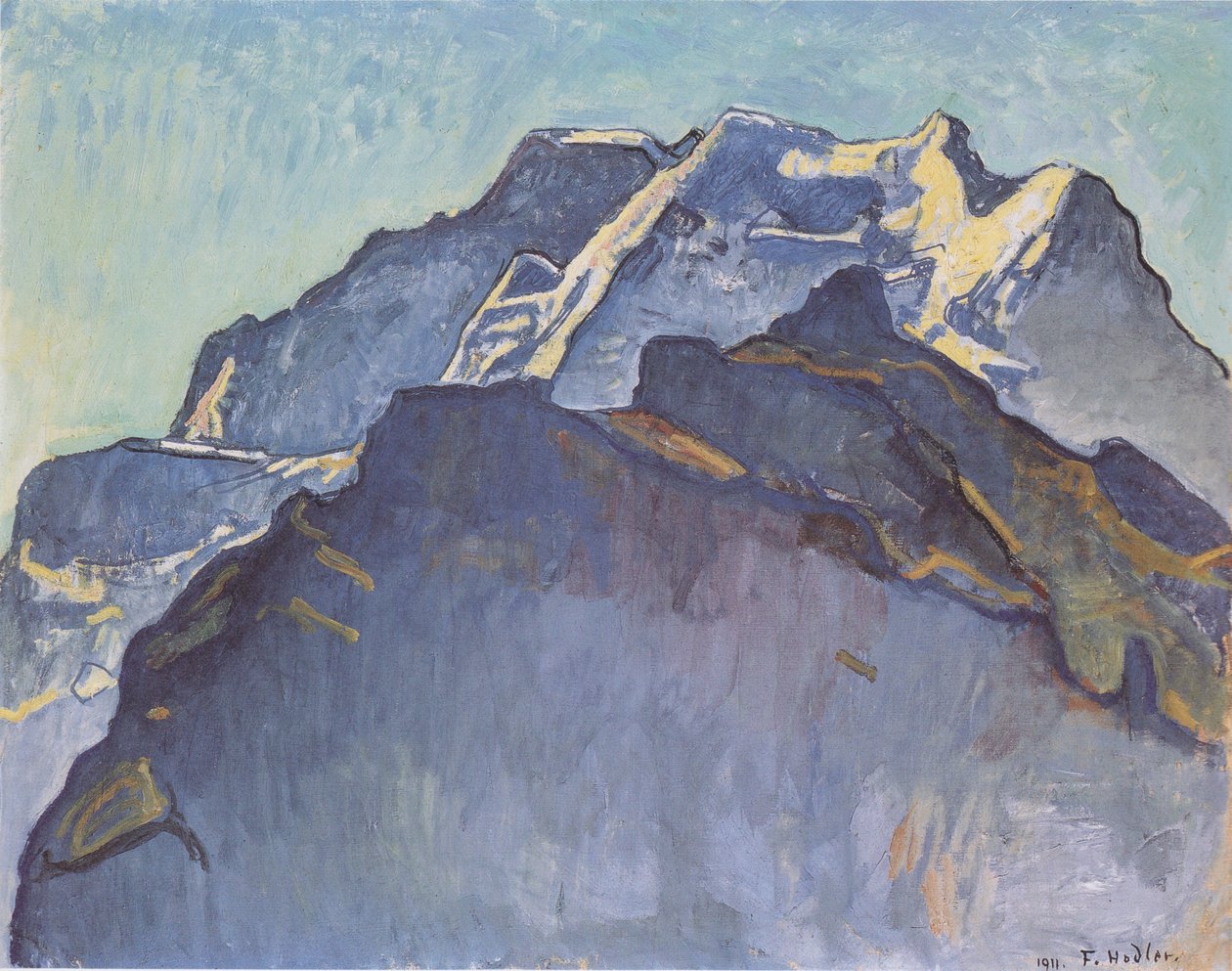 Jomfru massiv og sort munk af Ferdinand Hodler