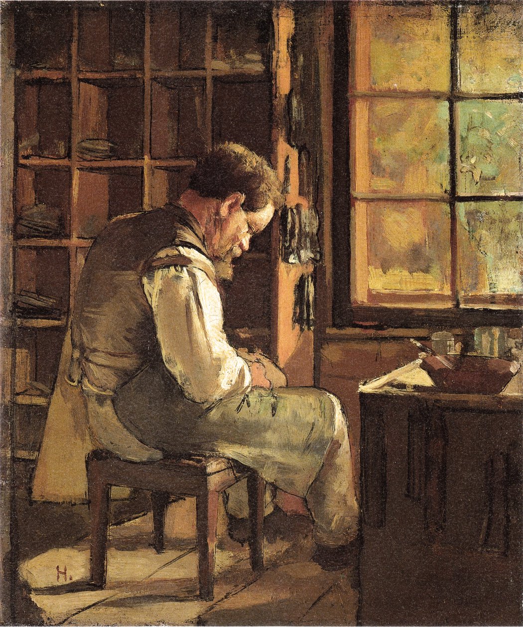 Skomager ved vinduet af Ferdinand Hodler