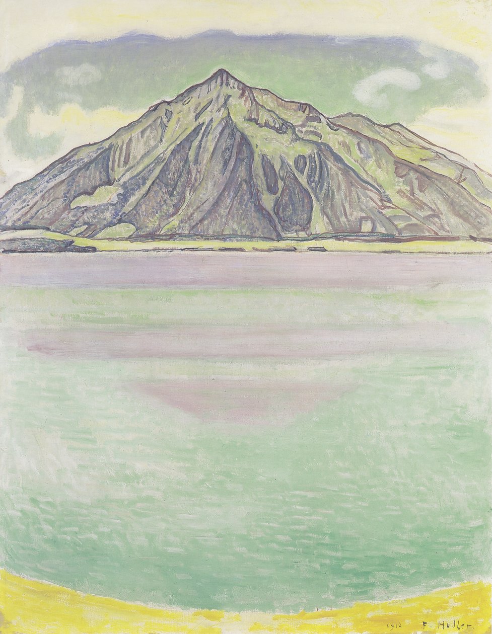 Thun -søen med Niesen af Ferdinand Hodler