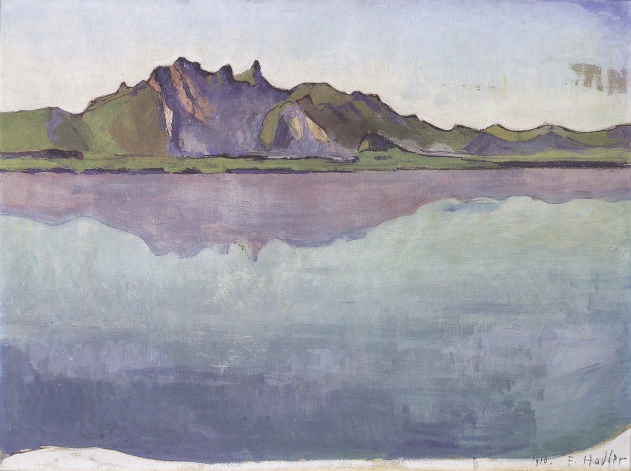 Thun -søen med Stockhorn -kæden af Ferdinand Hodler