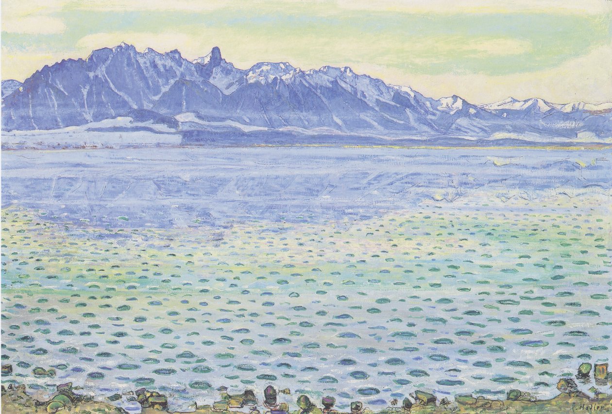 Thun -søen med Stockhorn -kæden af Ferdinand Hodler