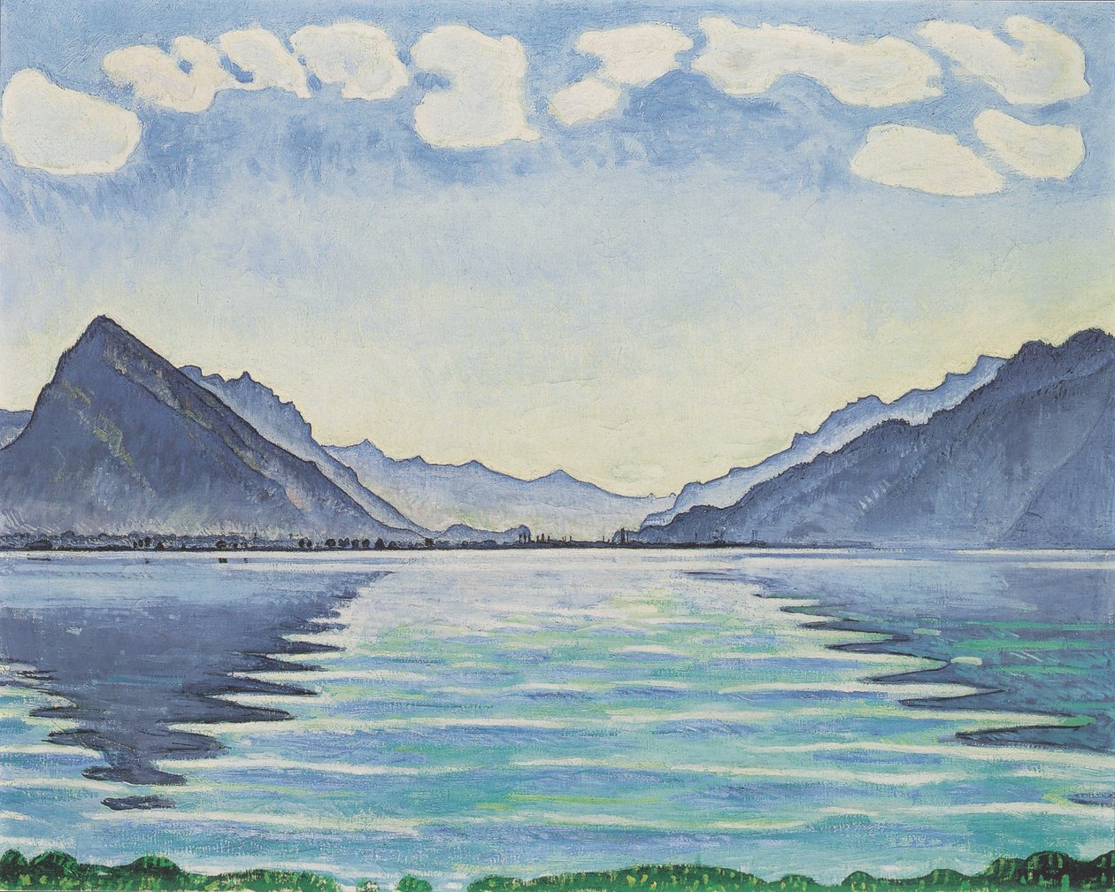 Thun -søen med symmetrisk refleks af Ferdinand Hodler