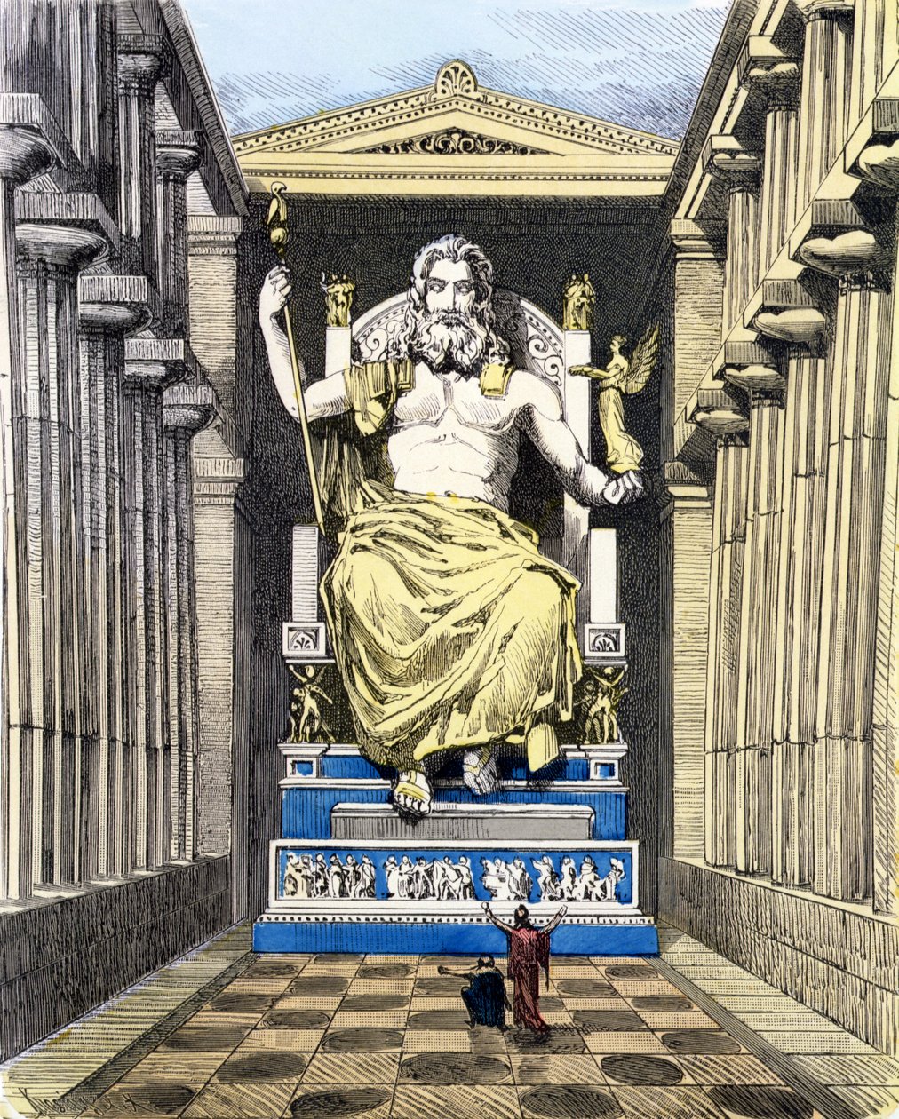 Statue af Olympian Zeus af Pheidias, fra en serie af 