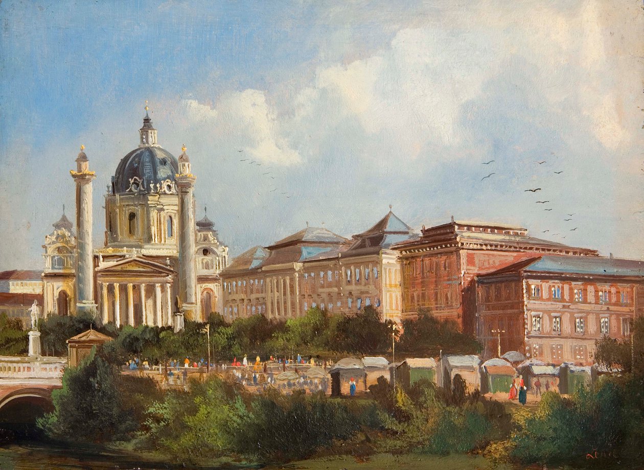 Karlskirche i Wien af Ferdinand Lepie