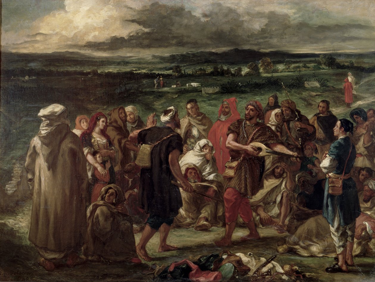 Komikere eller arabiske bøffer, 1848 af Ferdinand Victor Eugene Delacroix