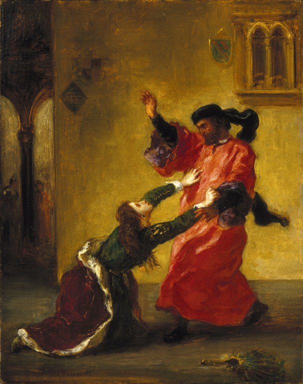Desdemona Forbandet af sin far af Ferdinand Victor Eugene Delacroix