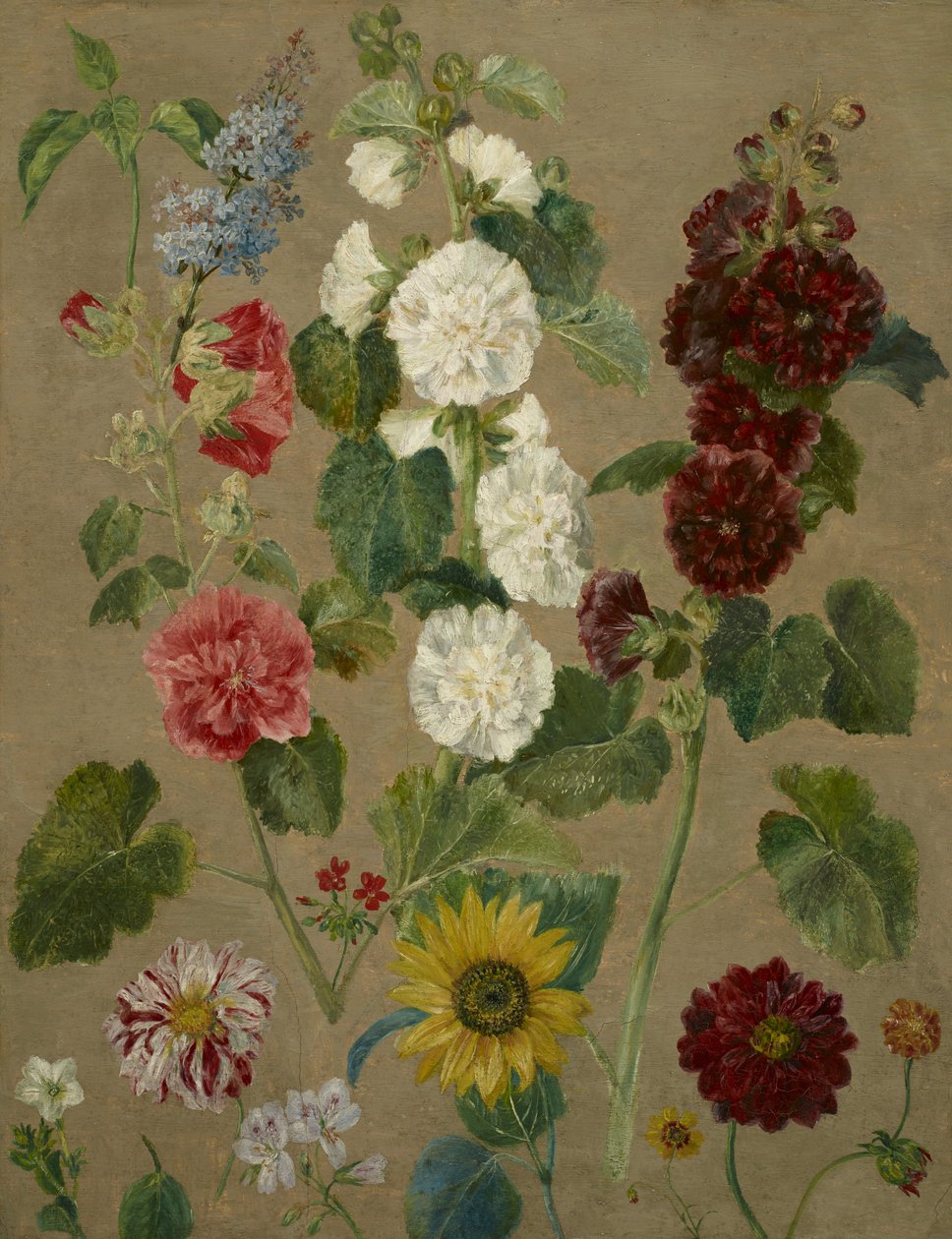 Uden titel [blomster] af Ferdinand Victor Eugene Delacroix