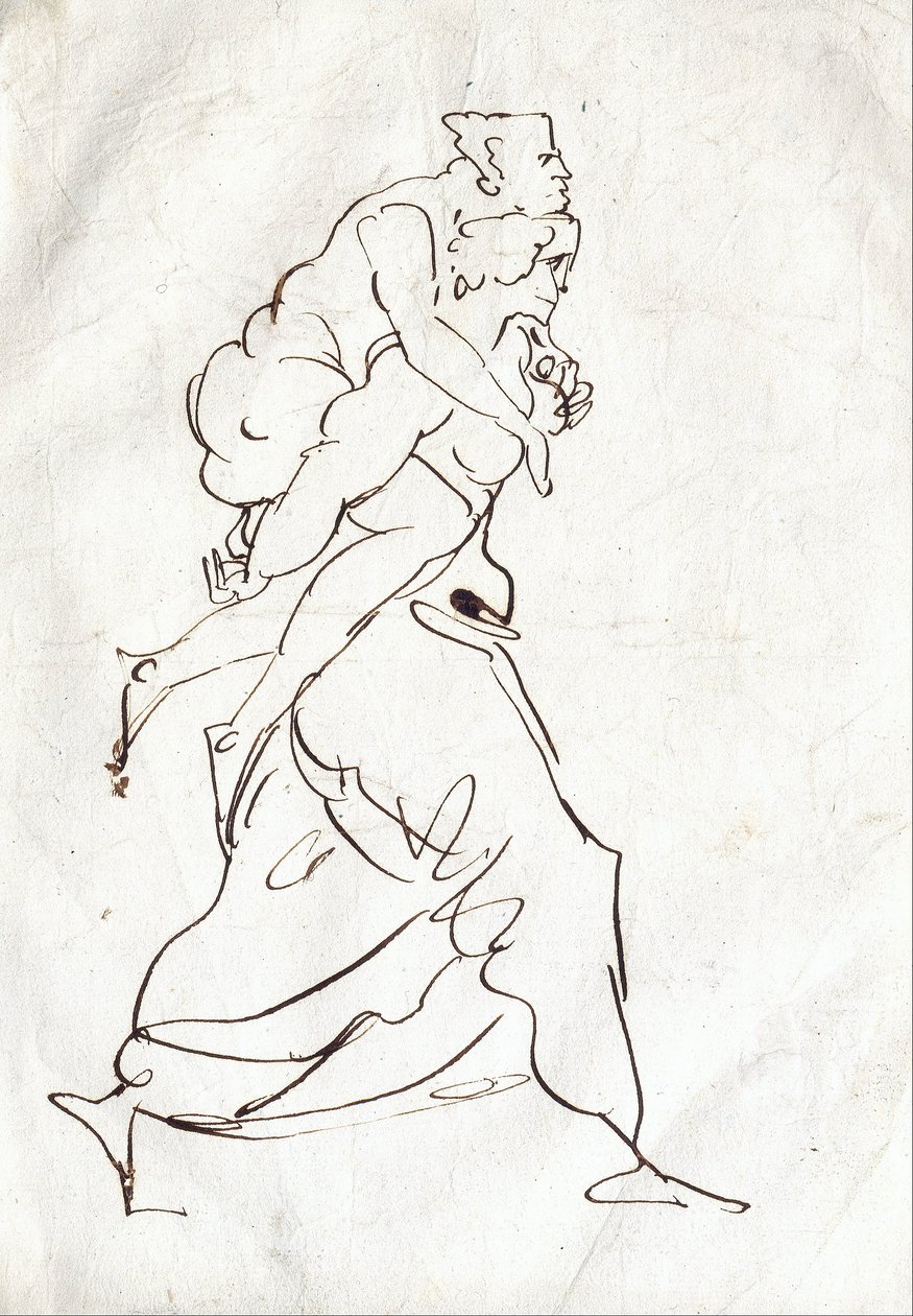Æneas og Anchises af Ferdinand Victor Eugene Delacroix