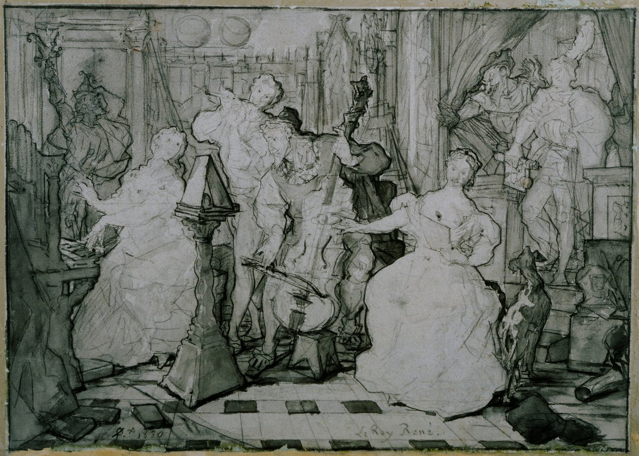 Roy René af Ferdinand Victor Eugene Delacroix