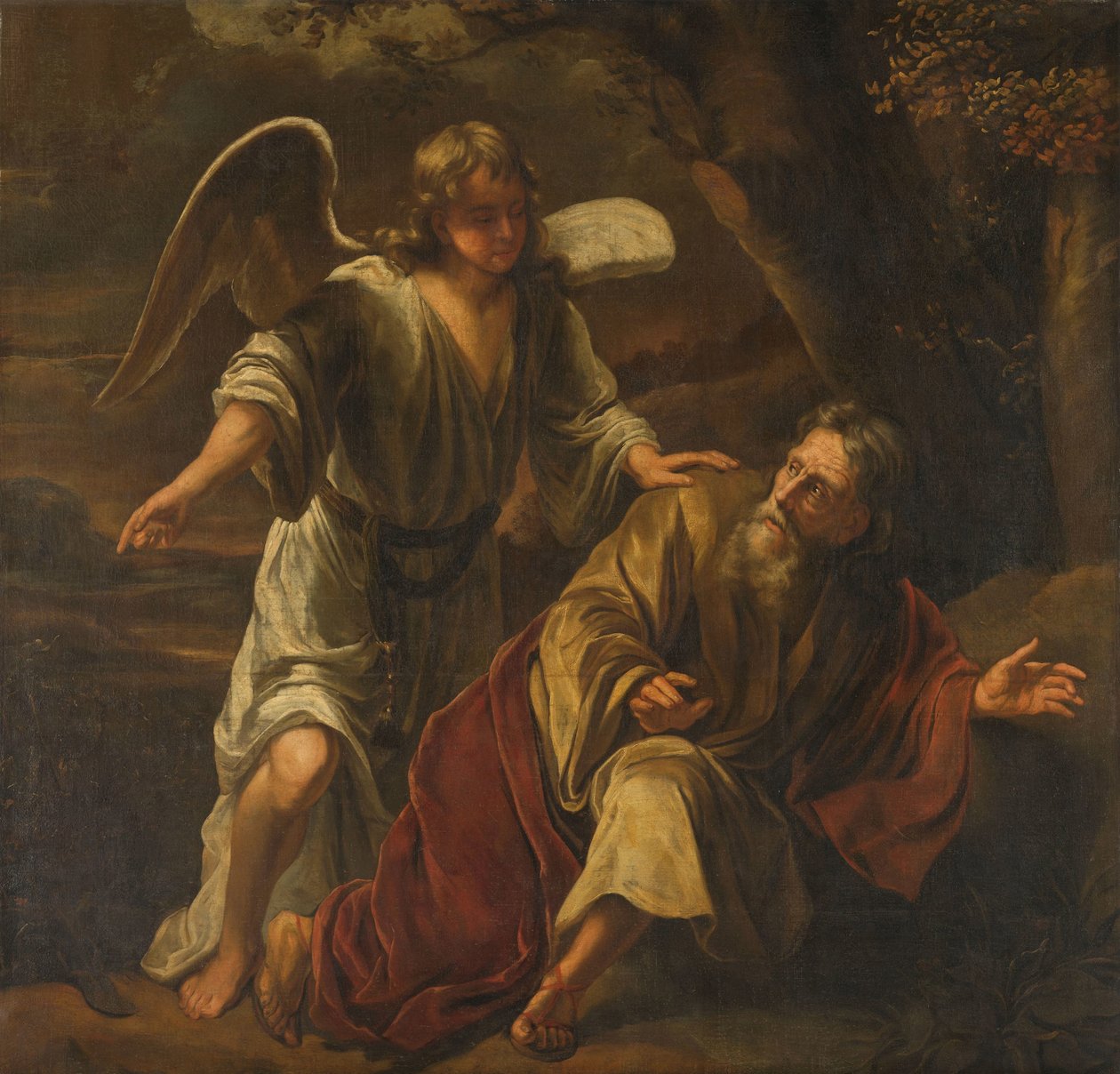 Bibelsk Scene af Ferdinand Bol (attributed to)