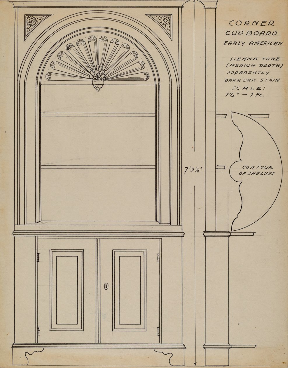 Hjørneskab af Ferdinand Cartier